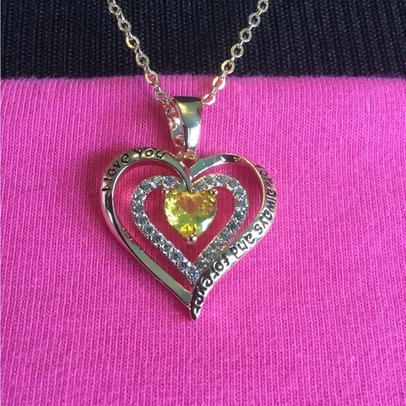 💖See New Listing💖 Redbee November Birthstone Heart Necklace New - Picture 5 of 16